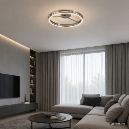 Rabalux - LED prigušivo stropno svjetlo LED/60W/230V 3000-6500K promjer 50 cm siva + daljinski upravljač