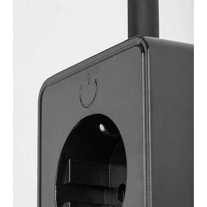 Rabalux - LED zidna svjetiljka s mogućnošću prigušivanja LED/4W/230V s USB priključkom za utičnicu 3000/4000/6000K crna