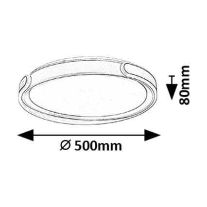 Rabalux - LED Prigušiva stropna svjetiljka LED/48W/230V 3000-6500K + daljinski upravljač