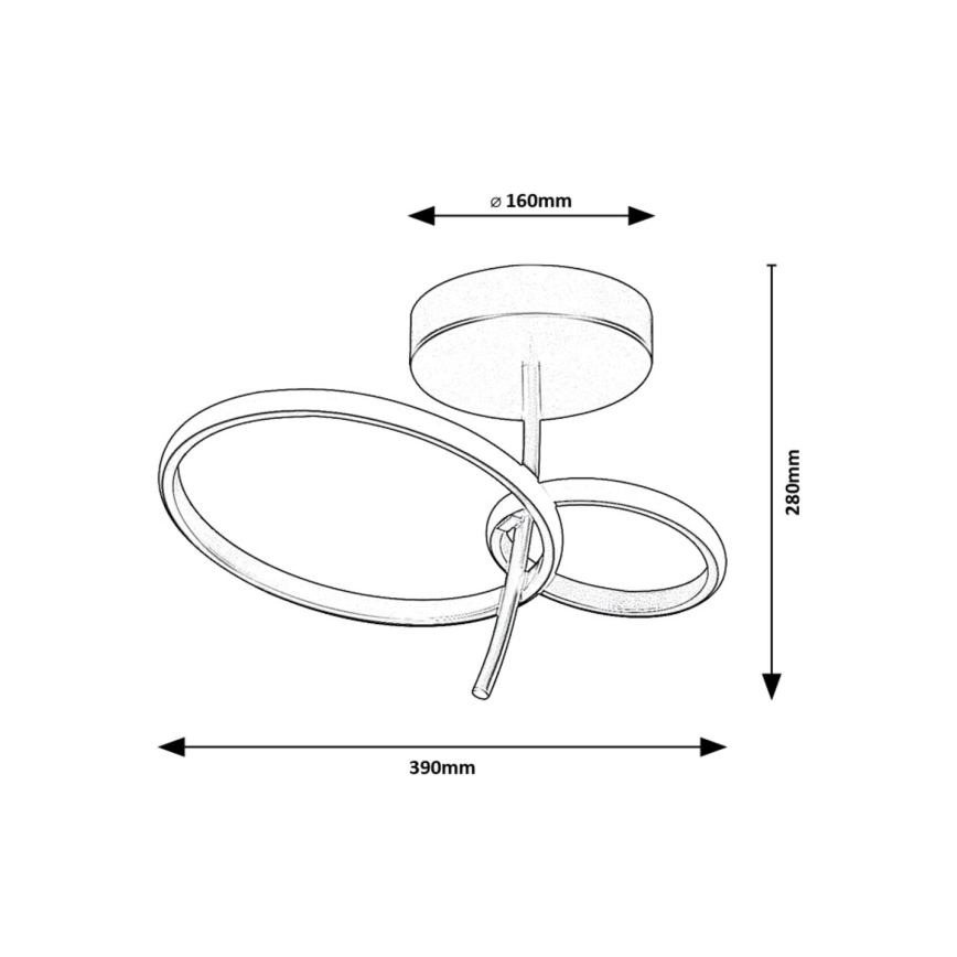 Rabalux - LED Viseći luster LED/24W/230V