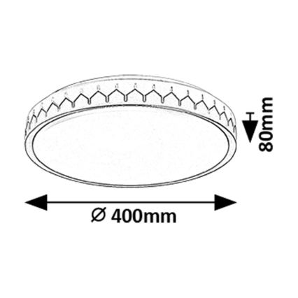 Rabalux - LED Prigušiva stropna svjetiljka LED/24W/230V 3000-6500K + daljinski upravljač