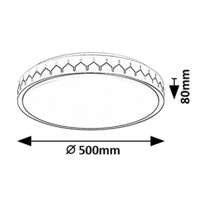 Rabalux - LED Prigušiva stropna svjetiljka LED/48W/230V 3000-6500K + daljinski upravljač