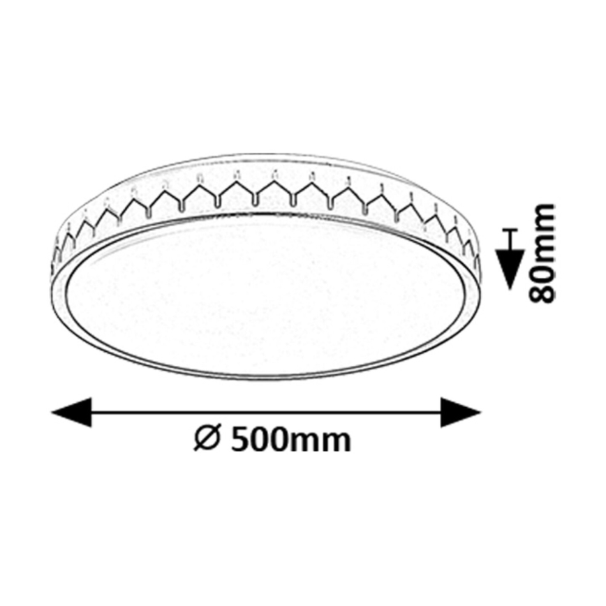 Rabalux - LED Prigušiva stropna svjetiljka LED/48W/230V 3000-6500K + daljinski upravljač