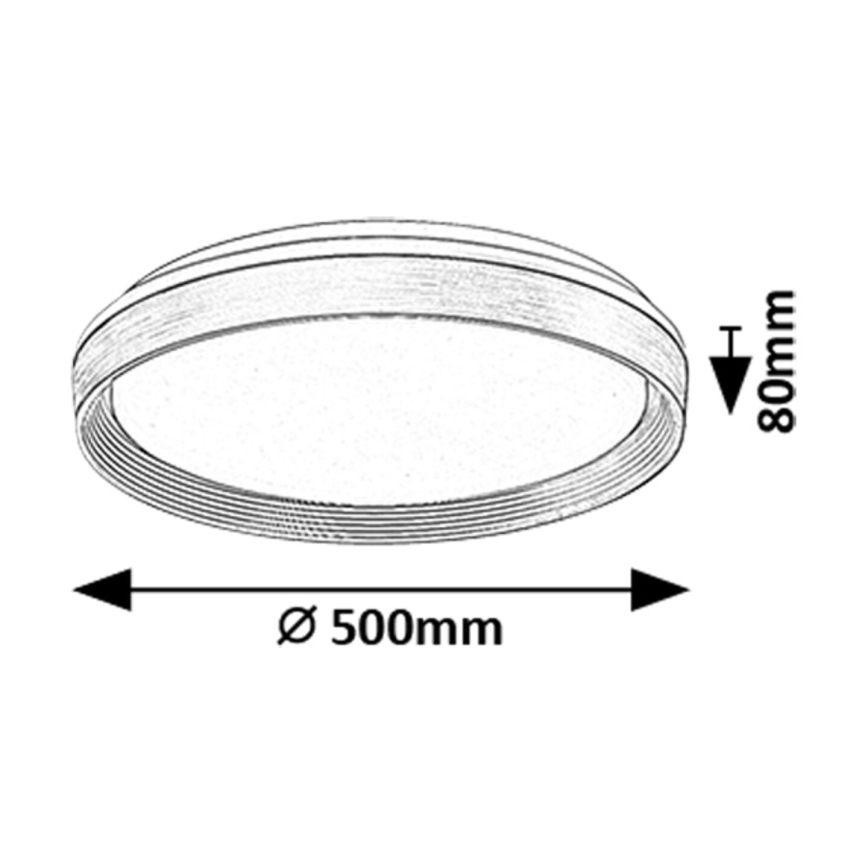 Rabalux - LED Prigušiva stropna svjetiljka LED/48W/230V 3000-6500K + daljinski upravljač