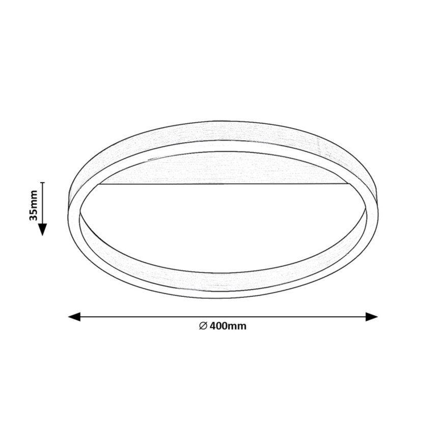 Rabalux - LED stropna svjetiljka LED/20W/230V matni krom promjer 40 cm