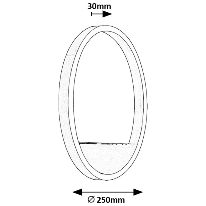 Rabalux - LED Zidna svjetiljka LED/15W/230V mat krom