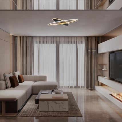 Rabalux - LED Prigušiva stropna svjetiljka LED/70W/230V 3000/4000/6000K crna + daljinski upravljač