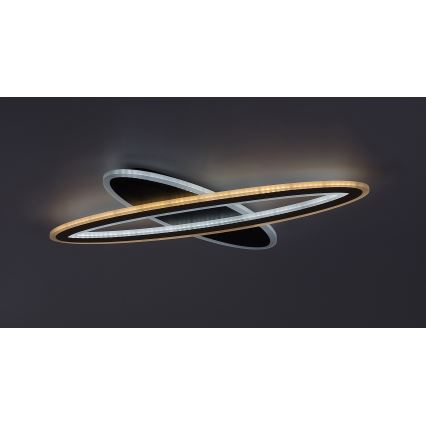 Rabalux - LED Prigušiva stropna svjetiljka LED/70W/230V 3000/4000/6000K crna + daljinski upravljač