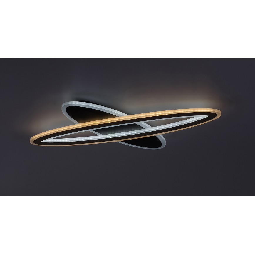 Rabalux - LED Prigušiva stropna svjetiljka LED/70W/230V 3000/4000/6000K crna + daljinski upravljač