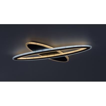 Rabalux - LED Prigušiva stropna svjetiljka LED/70W/230V 3000/4000/6000K crna + daljinski upravljač