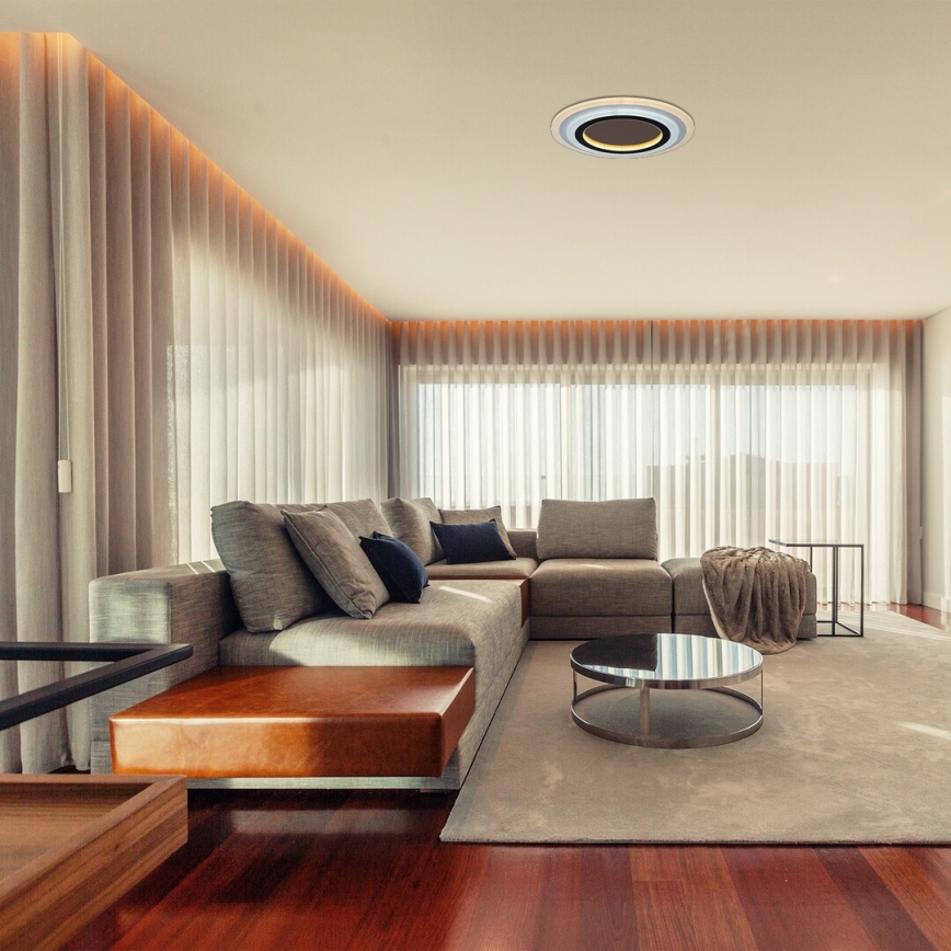 Rabalux - LED Prigušiva stropna svjetiljka LED/56W/230V 3000/4000/6000K mat krom/crna + daljinski upravljač