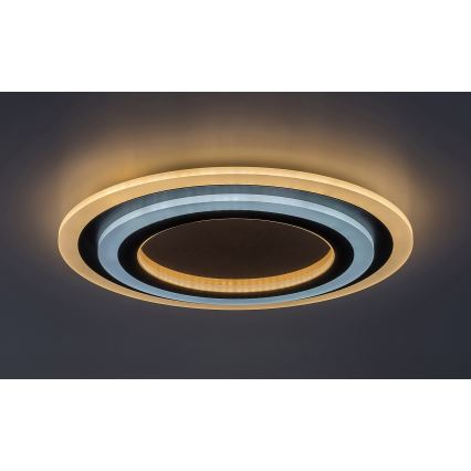 Rabalux - LED Prigušiva stropna svjetiljka LED/56W/230V 3000/4000/6000K mat krom/crna + daljinski upravljač