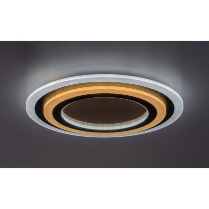 Rabalux - LED Prigušiva stropna svjetiljka LED/56W/230V 3000/4000/6000K mat krom/crna + daljinski upravljač