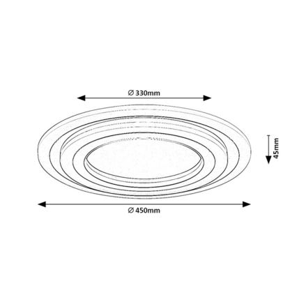 Rabalux - LED stropno svjetlo s prigušivanjem LED/56W/230V 3000/4000/6000K matni krom + daljinsko upravljanje Ø 45 cm