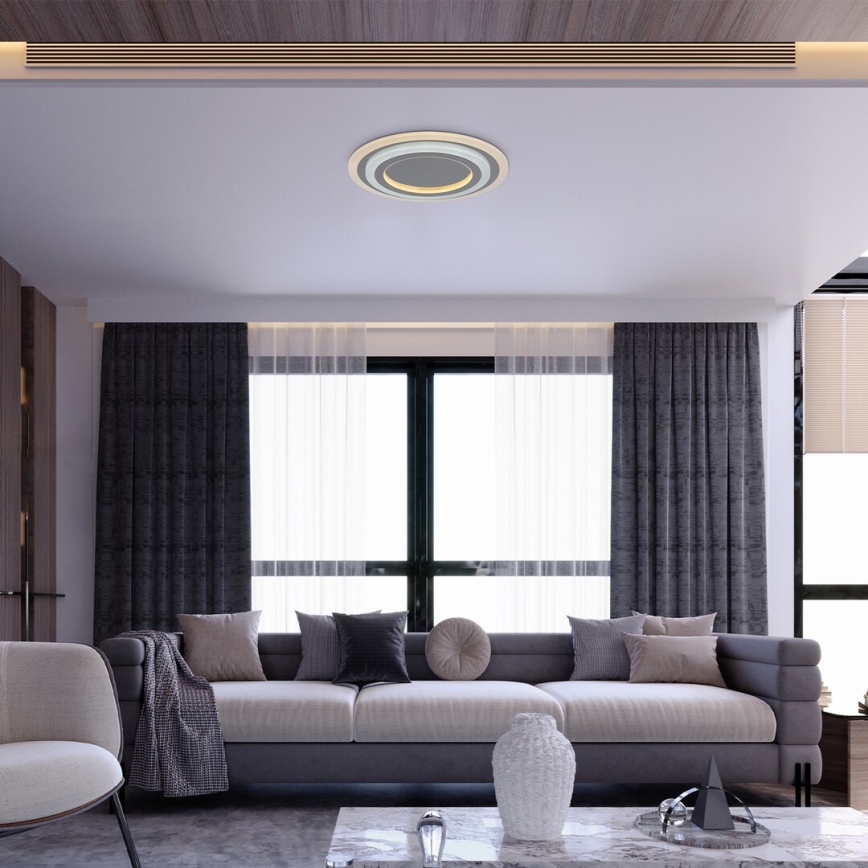 Rabalux - LED Prigušiva stropna svjetiljka LED/56W/230V 3000/4000/6000K mat krom + daljinski upravljač