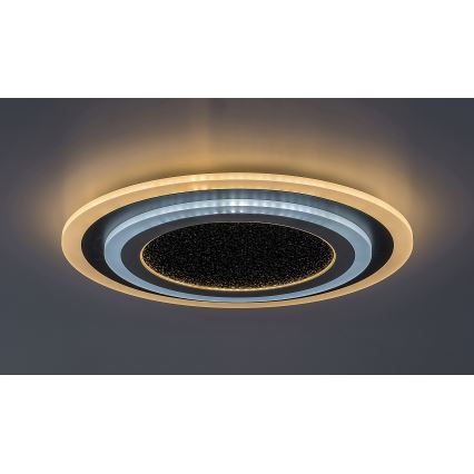 Rabalux - LED Prigušiva stropna svjetiljka LED/56W/230V 3000/4000/6000K crna + daljinski upravljač