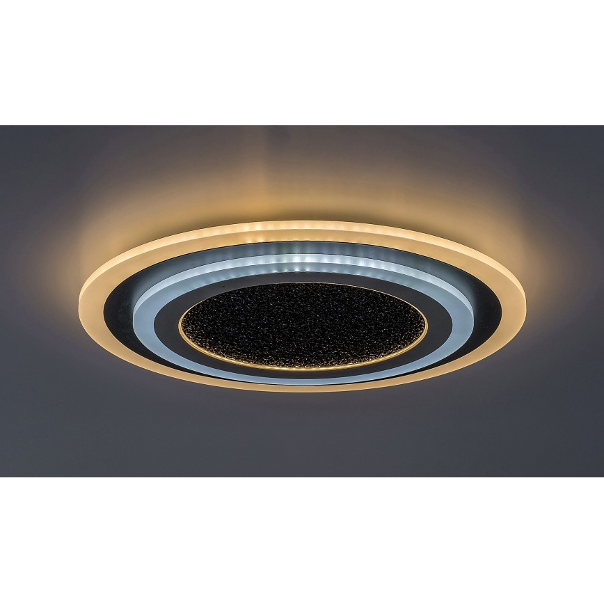 Rabalux - LED Prigušiva stropna svjetiljka LED/56W/230V 3000/4000/6000K crna + daljinski upravljač