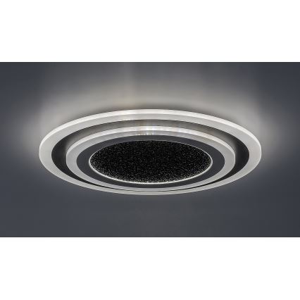 Rabalux - LED Prigušiva stropna svjetiljka LED/56W/230V 3000/4000/6000K crna + daljinski upravljač