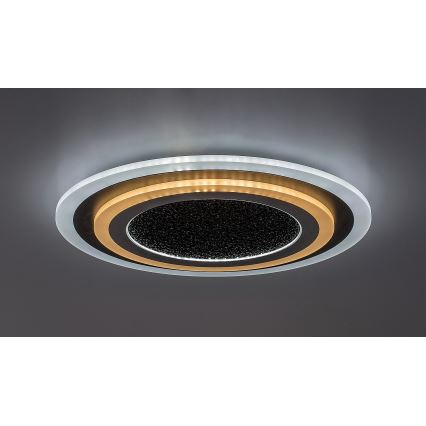 Rabalux - LED Prigušiva stropna svjetiljka LED/56W/230V 3000/4000/6000K crna + daljinski upravljač