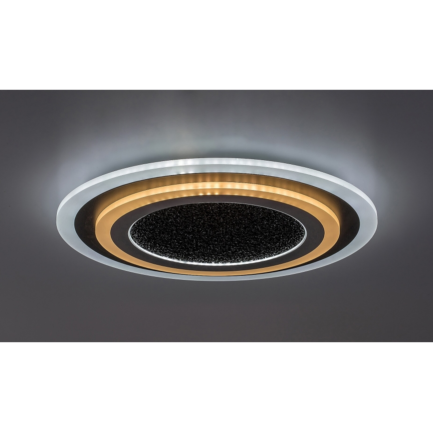 Rabalux - LED Prigušiva stropna svjetiljka LED/56W/230V 3000/4000/6000K crna + daljinski upravljač