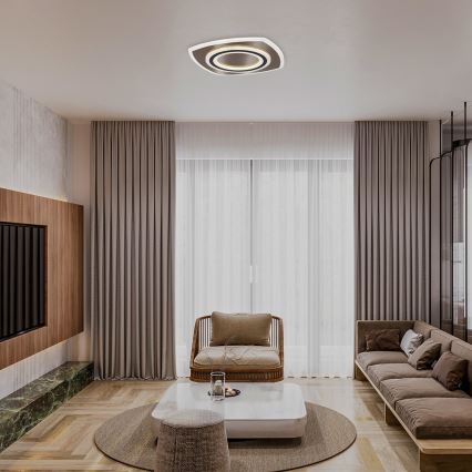 Rabalux - LED Prigušiva stropna svjetiljka LED/60W/230V 3000/4000/6000K mat krom/crna + daljinski upravljač