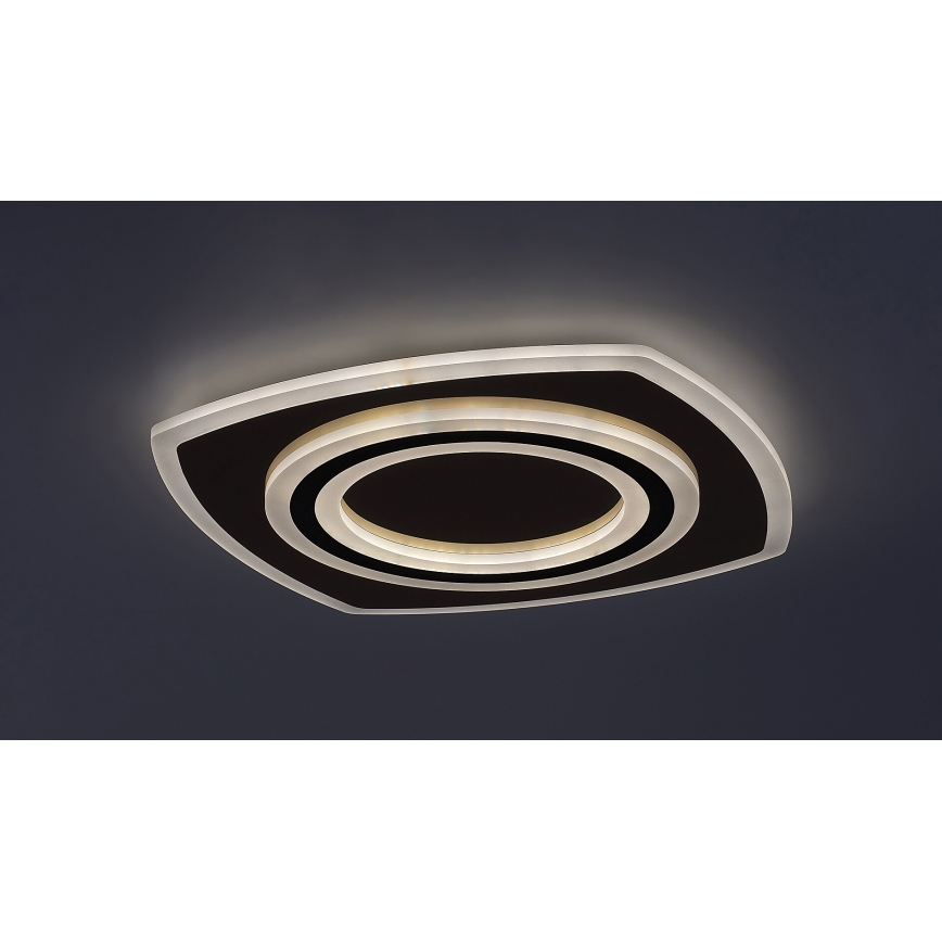 Rabalux - LED Prigušiva stropna svjetiljka LED/60W/230V 3000/4000/6000K mat krom/crna + daljinski upravljač