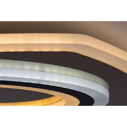 Rabalux - LED Prigušiva stropna svjetiljka LED/60W/230V 3000/4000/6000K mat krom/crna + daljinski upravljač