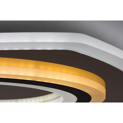 Rabalux - LED Prigušiva stropna svjetiljka LED/60W/230V 3000/4000/6000K mat krom/crna + daljinski upravljač