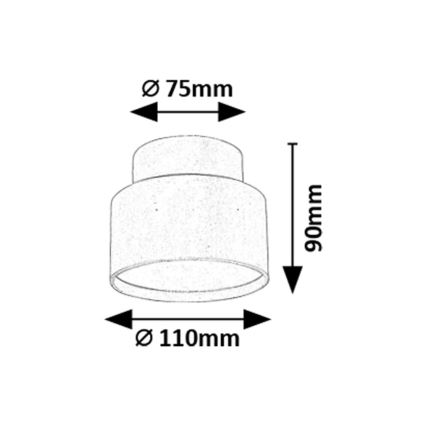 Rabalux - LED Stropna svjetiljka LED/16W/230V 3000K crna
