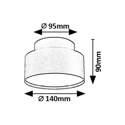 Rabalux - LED stropna svjetiljka LED/24W/230V 3000K crna pr. 14 cm