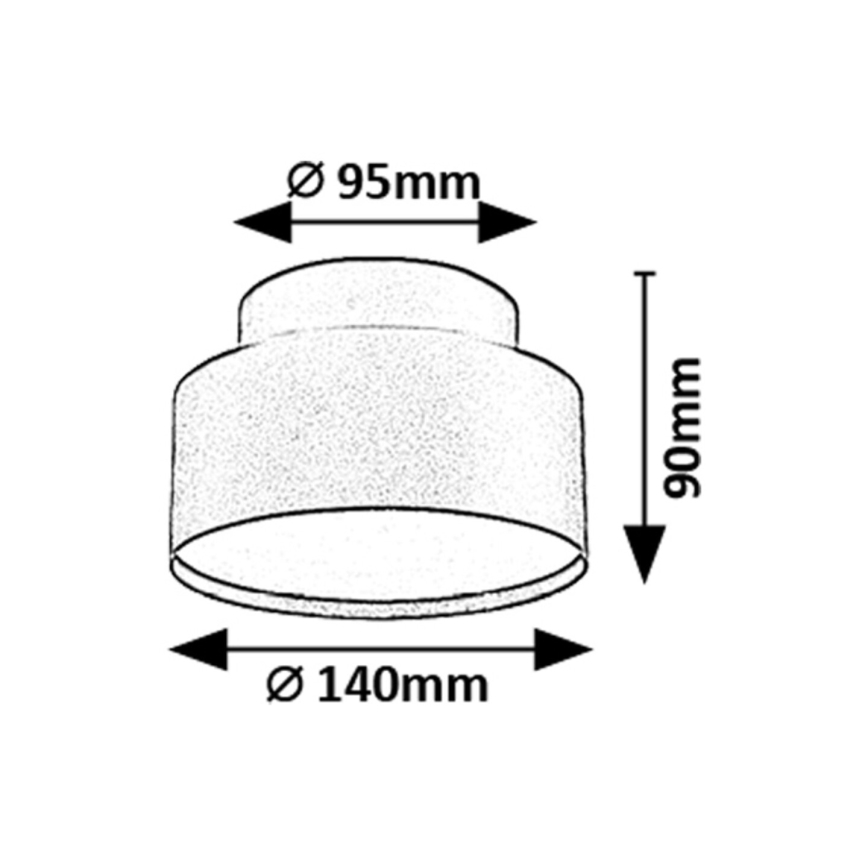 Rabalux - LED stropna svjetiljka LED/24W/230V 3000K crna pr. 14 cm