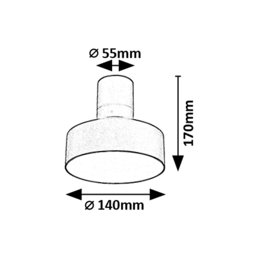 Rabalux - LED Stropna svjetiljka LED/16W/230V 3000K crna