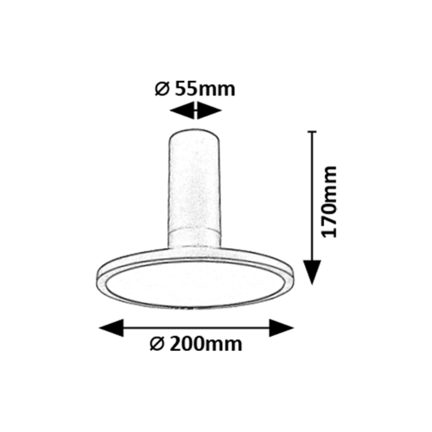 Rabalux - LED Stropna svjetiljka LED/20W/230V 3000K crna