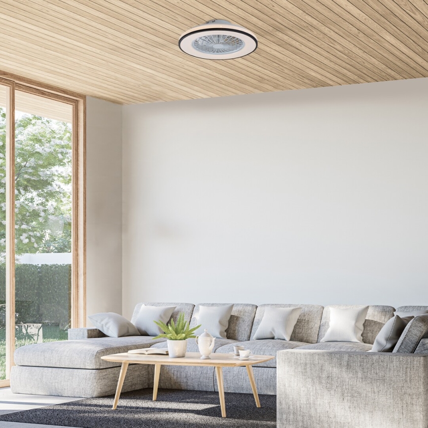 Rabalux - LED Prigušiva stropna svjetiljka s ventilatorom LED/48W/230V 3000-6500K + daljinski upravljač