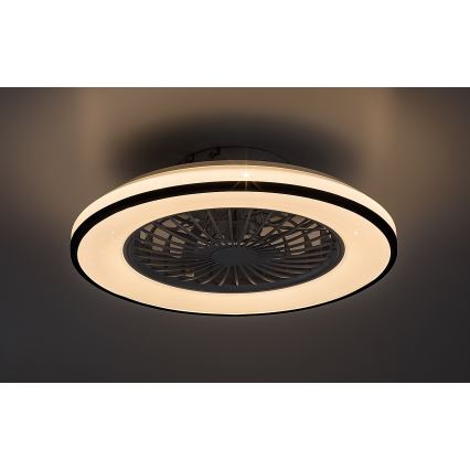 Rabalux - LED Prigušiva stropna svjetiljka s ventilatorom LED/48W/230V 3000-6500K + daljinski upravljač