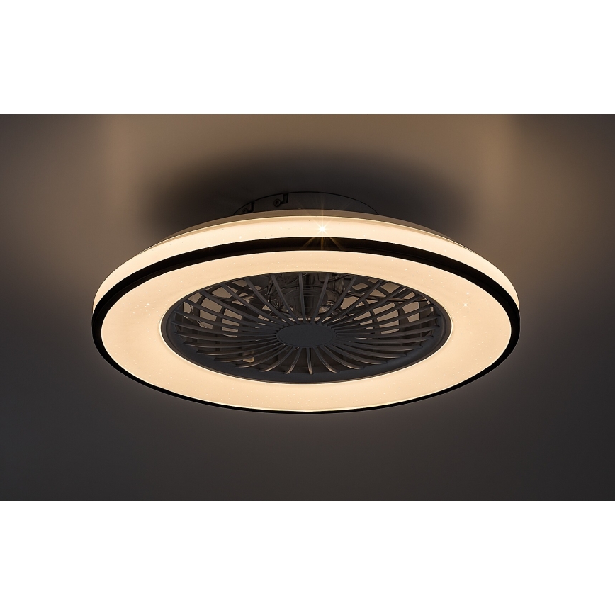 Rabalux - LED Prigušiva stropna svjetiljka s ventilatorom LED/48W/230V 3000-6500K + daljinski upravljač