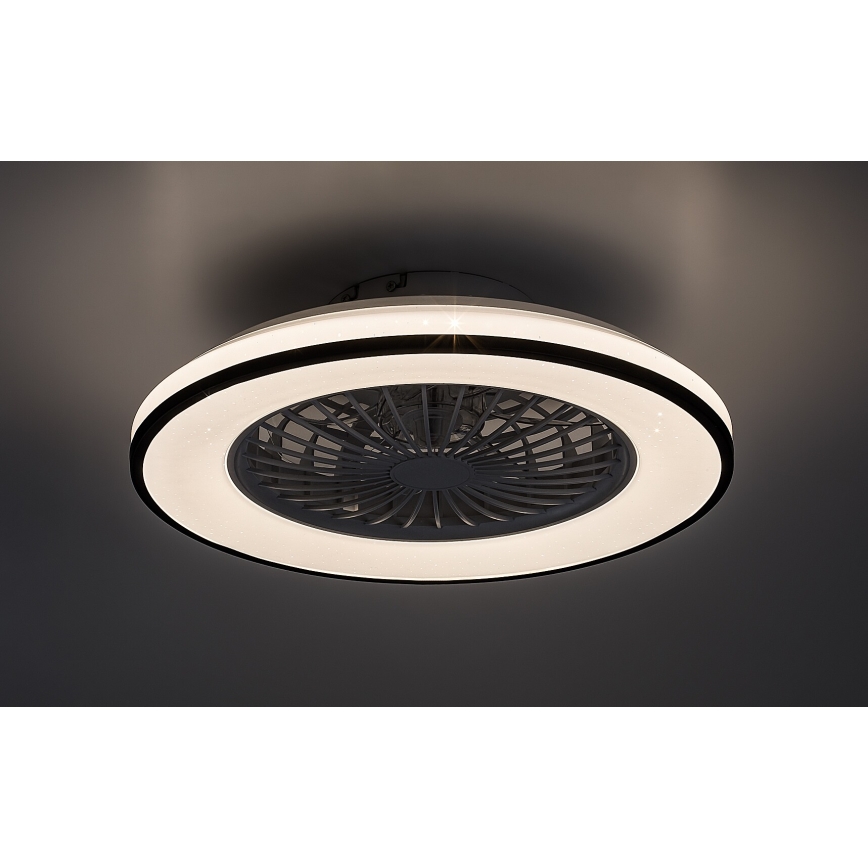 Rabalux - LED Prigušiva stropna svjetiljka s ventilatorom LED/48W/230V 3000-6500K + daljinski upravljač