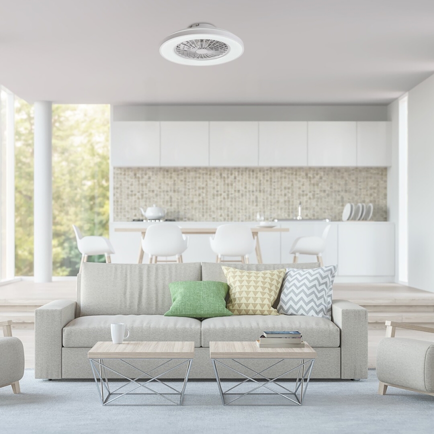 Rabalux - LED Prigušiva stropna svjetiljka s ventilatorom LED/48W/230V 3000-6500K + daljinski upravljač