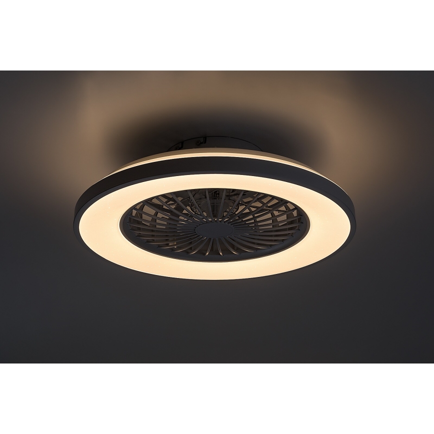 Rabalux - LED Prigušiva stropna svjetiljka s ventilatorom LED/48W/230V 3000-6500K + daljinski upravljač
