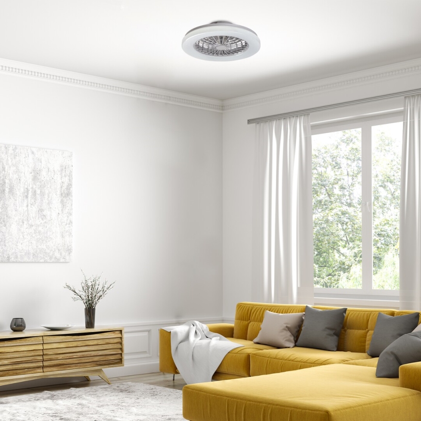 Rabalux - LED RGB Prigušiva stropna svjetiljka s ventilatorom LED/48W/230V 3000-6500K + daljinski upravljač