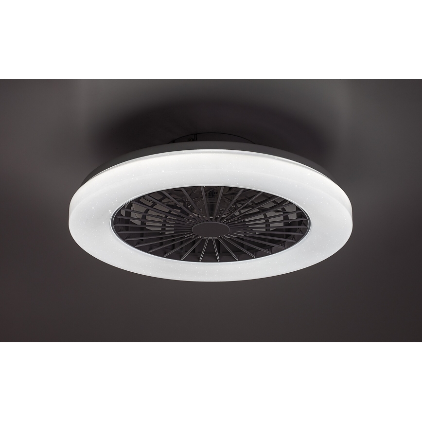 Rabalux - LED RGB Prigušiva stropna svjetiljka s ventilatorom LED/48W/230V 3000-6500K + daljinski upravljač