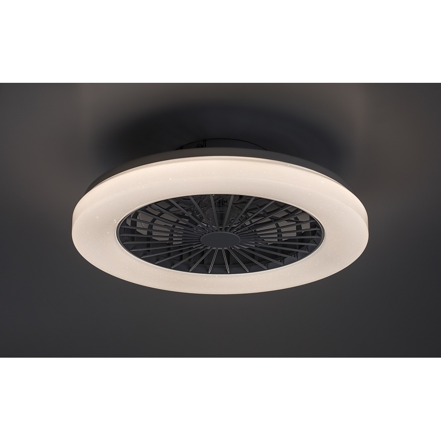 Rabalux - LED RGB Prigušiva stropna svjetiljka s ventilatorom LED/48W/230V 3000-6500K + daljinski upravljač