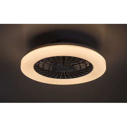 Rabalux - LED RGB Prigušiva stropna svjetiljka s ventilatorom LED/48W/230V 3000-6500K + daljinski upravljač