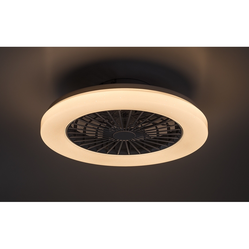 Rabalux - LED RGB Prigušiva stropna svjetiljka s ventilatorom LED/48W/230V 3000-6500K + daljinski upravljač