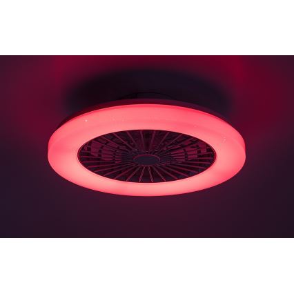Rabalux - LED RGB Prigušiva stropna svjetiljka s ventilatorom LED/48W/230V 3000-6500K + daljinski upravljač