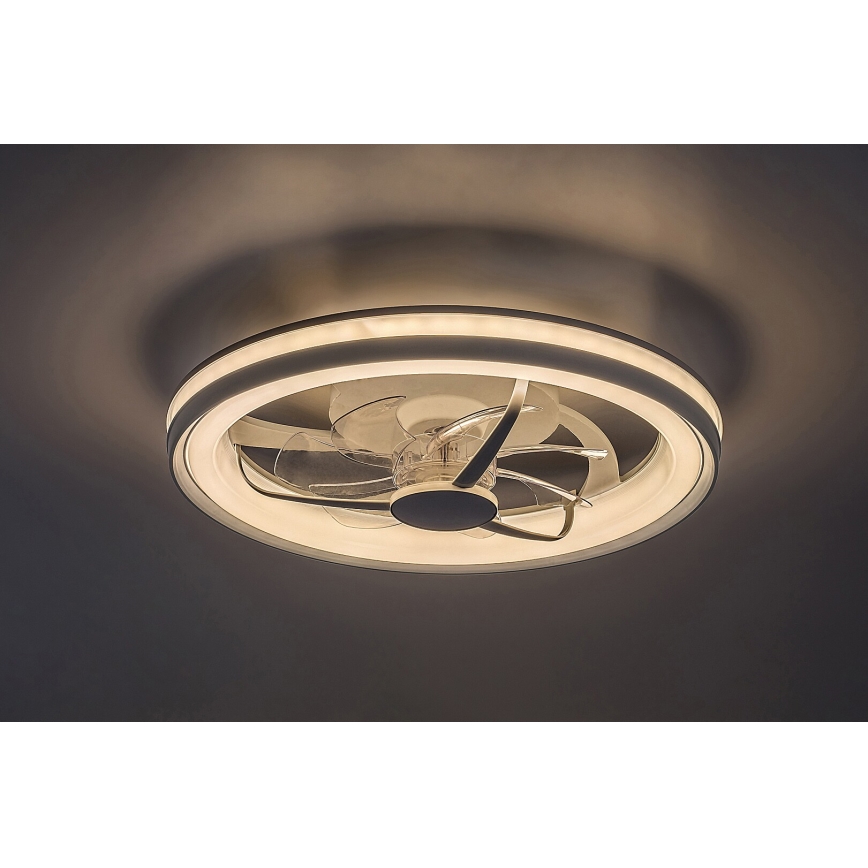 Rabalux - LED Prigušiva stropna svjetiljka s ventilatorom LED/40W/230V 3000/4000/6000K Wi-Fi + daljinski upravljač