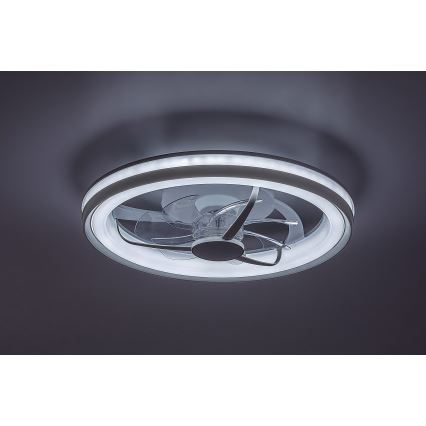 Rabalux - LED Prigušiva stropna svjetiljka s ventilatorom LED/40W/230V 3000/4000/6000K Wi-Fi + daljinski upravljač