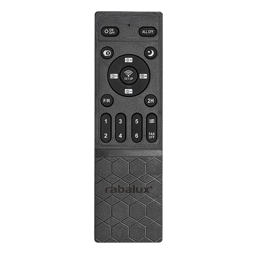 Rabalux - LED Prigušiva stropna svjetiljka s ventilatorom LED/40W/230V 3000/4000/6000K Wi-Fi + daljinski upravljač