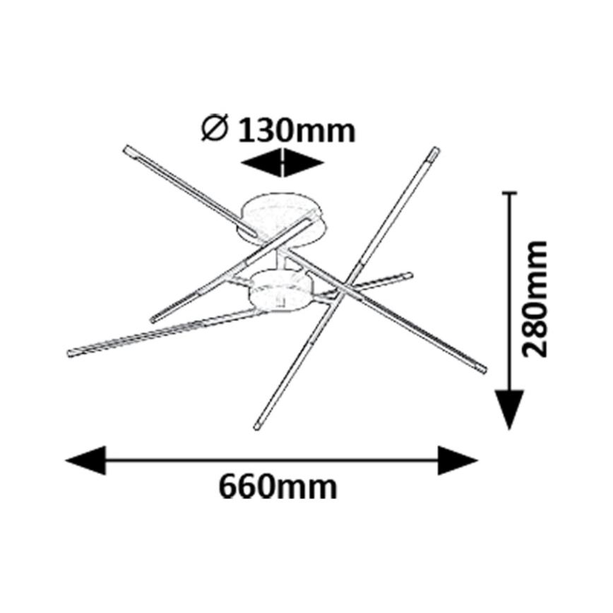 Rabalux - LED Nadgradni luster LED/40W/230V 3000K crna
