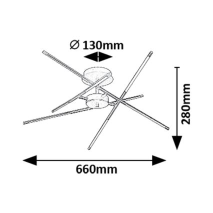 Rabalux - LED Nadgradni luster LED/40W/230V 3000K zlatna